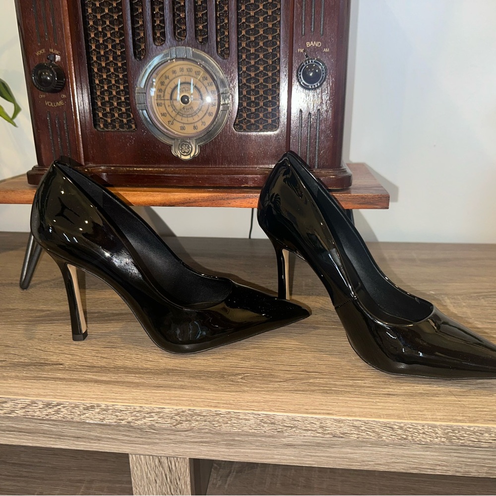 Aldo Glossy Black Patent Leather High Heel Pumps